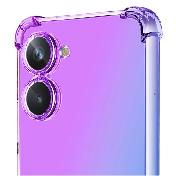 Pouzdro pro Realme 10 4G, Gradient Dropproof, Fialová / modrá