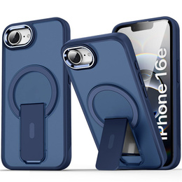 Pouzdro pro Iphone 16E, matný stojánek, pro MagSafe, modré