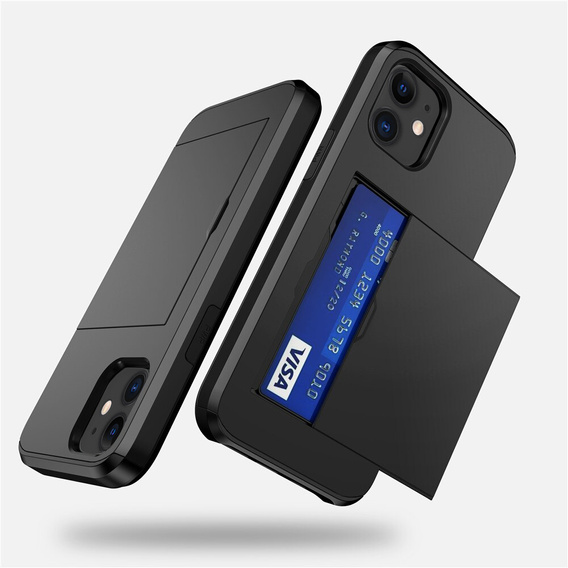 Pouzdro pro iPhone 11, Sliding Card Holder, černé