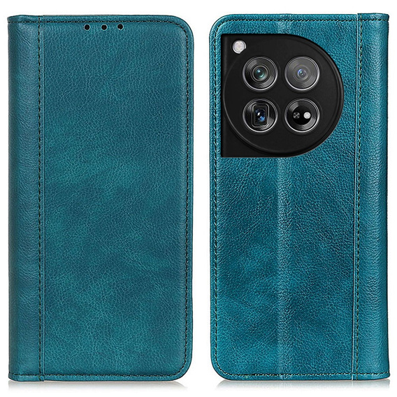 Pouzdro pro OnePlus 12 5G, Wallet Litchi Leather, zelené