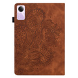 Pouzdro s klopou pro Xiaomi Redmi Pad SE 11", flower, hnědé