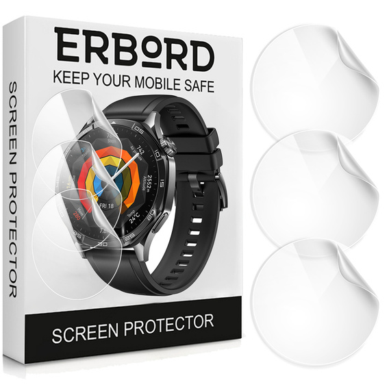 3x ERBORD Hydrogelová fólie pro Huawei Watch GT 5 46mm