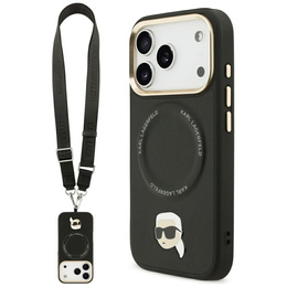 Pouzdro Karl Lagerfeld Big Strap Karl Metal Logo MagSafe pro iPhone 17 Pro