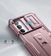 Pancéřové pouzdro pro Samsung Galaxy A16, Dexnor Full Body (Two Frames), růžové