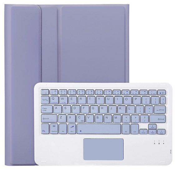 Pouzdro + klávesnice Samsung Galaxy Tab A9+, Leather Pen Slot TouchPad, fialové