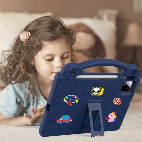Dětské pouzdro pro Xiaomi Pad 7 / 7 Pro, Cute Patterns, se stojánkem, námořnicky modré