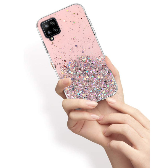 Pouzdro pro Samsung Galaxy A42 5G, Glittery, růžové