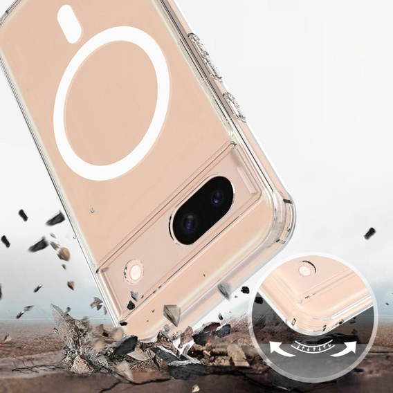Pouzdro pro Google Pixel 8A, Fusion Hybrid, pro MagSafe, průhledné