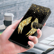 Klopové pouzdro pro Xiaomi Redmi Note 12 4G, Wallet Wings, zlaté