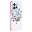 Klopové pouzdro pro Xiaomi Redmi Note 12 4G, Wallet, colorful tree , bílé