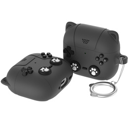 Silikonové pouzdro s motivem kočičí tlapky s kroužkem na klíče pro Apple AirPods Pro 3