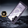 Pouzdro pro Samsung Galaxy S25 FE, Shockproof, se sklem, pro MagSafe, fialové