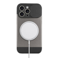 Pouzdro pro iPhone 15 Pro Max, ERBORD MagProtect Slide Camera, titanově šedý