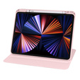 Pouzdro pro iPad Pro 11" 2022/2021/2020 (4/3/2 gen.), s prostorem pro stylus, otočné o 360°, růžové