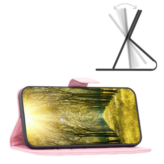 Klopové pouzdro pro Motorola Edge 40 Neo, Wallet, BINFEN COLOR, růžové