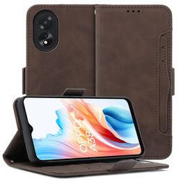 Klopové pouzdro pro Oppo A38 4G / Oppo A18 4G, Card Slot, hnědé