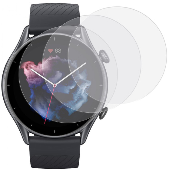 3x ERBORD Hydrogelová fólie pro Amazfit GTR 3 / GTR 3 Pro