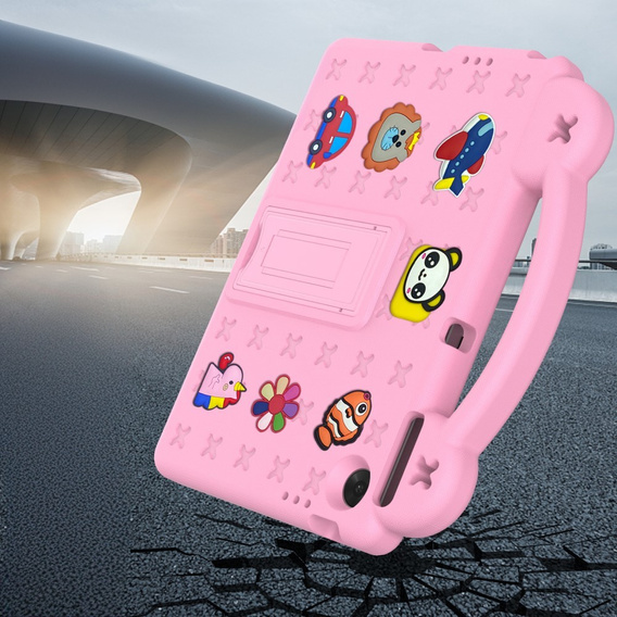 Dětské pouzdro pro Lenovo Tab TB311FU, Cute Patterns, se stojánkem, růžové
