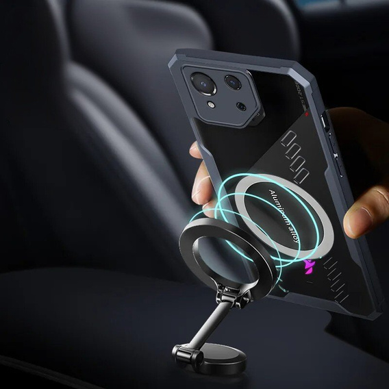 Pouzdro pro ASUS ROG Phone 8 Pro, s magnetickou fólií, transparentní / černé