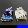 Magnetické pouzdro Dual Glass MagSafe pro iPhone 15, zlaté
