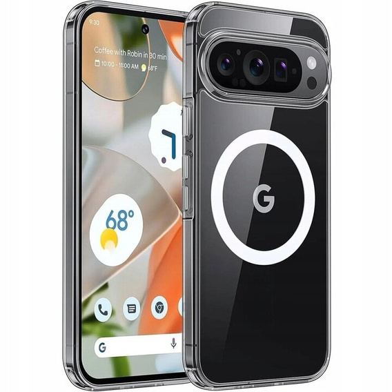 Pouzdro pro Google Pixel 9 / Google Pixel 9 Pro, Fusion Hybrid, pro MagSafe, průhledné