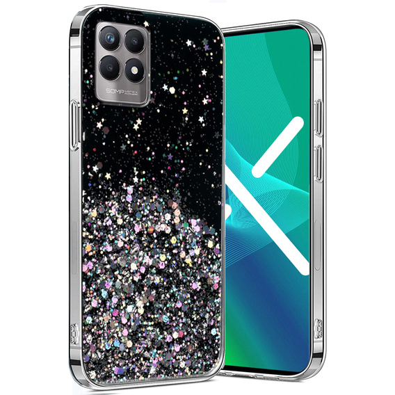 Pouzdro pro Realme 8i, Glittery, černé