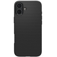 Pouzdro Spigen pro iPhone 16, Liquid Air, černé + 9H tvrzené sklo