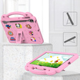Dětské pouzdro pro Samsung Galaxy Tab S9 FE+ Plus, Cute Patterns, se stojánkem, růžové