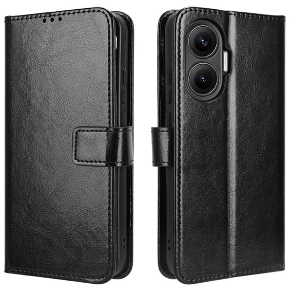 Crazy Horse Peněženkové flipové pouzdro pro Xiaomi Poco F7 5G