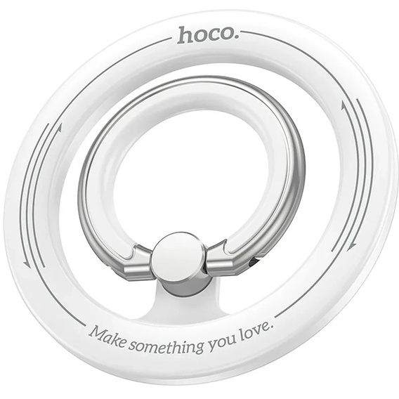 Magnetický držák HOCO GH1 na prst s funkcí podstavce – bílý