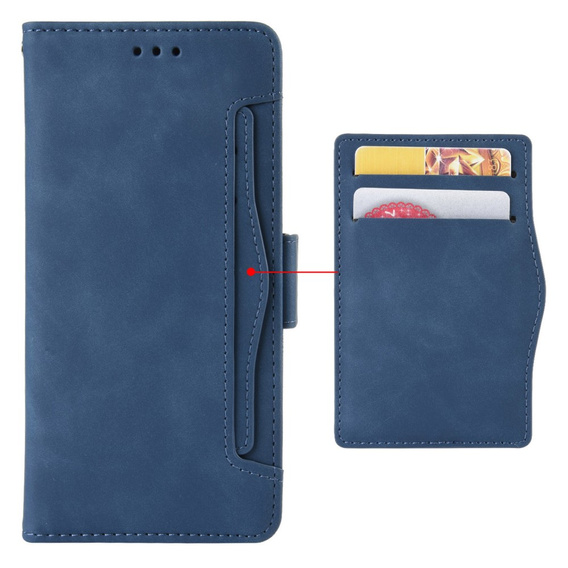 Klopové pouzdro pro Xiaomi Redmi Note 13 Pro+, Card Slot, modré