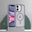 Pouzdro s rámečkem pro iPhone 11, pro MagSafe, transparentní / fialové