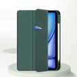 Pouzdro pro iPad Air 13" 2025/2024 (7/6 gen.), Smartcase Hybrid, se slotem na stylus, zelené