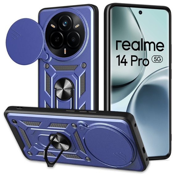Pouzdro pro Realme 14 Pro 5G, CamShield Slide, modré