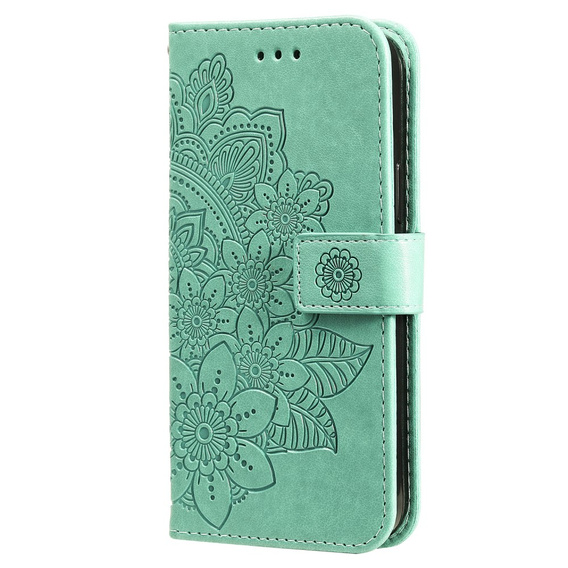 Klopové pouzdro pro Samsung Galaxy M34 5G, Mandala Flower, zelené