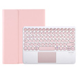 Pouzdro + klávesnice Samsung Galaxy Tab S6 Lite 2020 P610/P615 / S6 Lite 2022 10.4, Touchpad Pen Slot, růžové rose gold