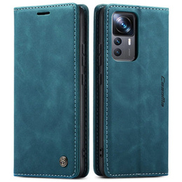 Pouzdro CASEME pro Xiaomi 12T / 12T Pro, Leather Wallet Case, tyrkysové