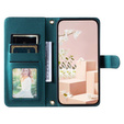 Pouzdro s klopou pro Samsung Galaxy S20 FE, Rhombus Crossbody Leather, tmavě zelené