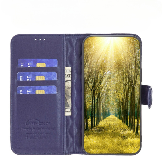 Klopové pouzdro pro Realme C55, Wallet, BINFEN COLOR, námořnicky modré