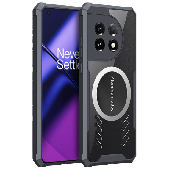 Pouzdro pro OnePlus 11 5G, s magnetickou fólií, transparentní / černé