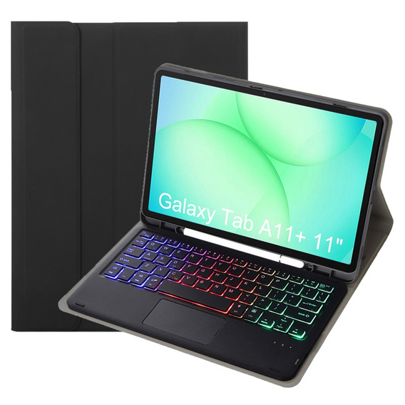 Pouzdro s podsvícenou klávesnicí Bluetooth a touchpadem pro Samsung Galaxy Tab A11+