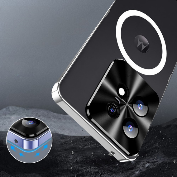 Ochranné pouzdro na fotoaparát pro Motorola Edge 50 Pro 5G, CamShield MagSafe, stříbrné