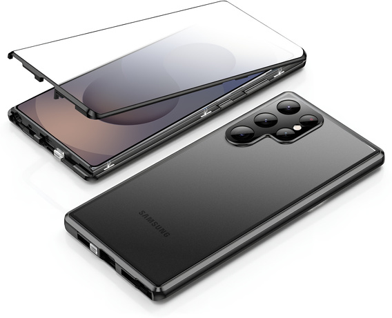 Pouzdro pro Samsung Galaxy S25 Ultra, Magnetic Dual Glass, černé