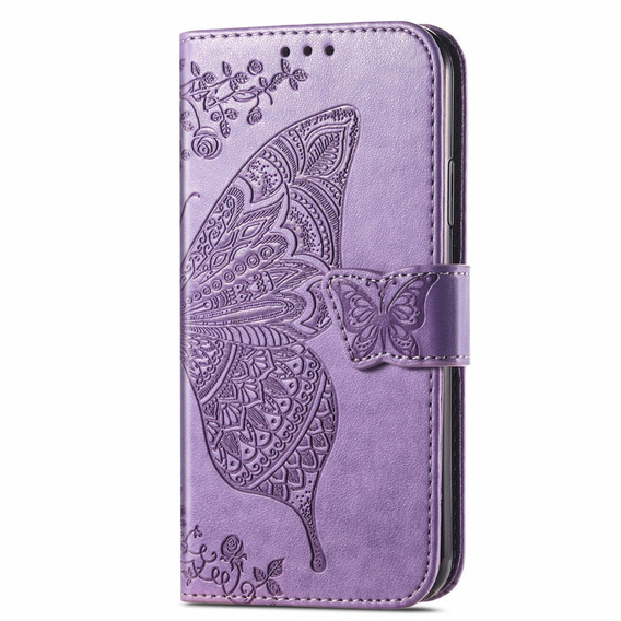 Klopové pouzdro pro Motorola Moto G86 Power 5G, Butterfly, fialové
