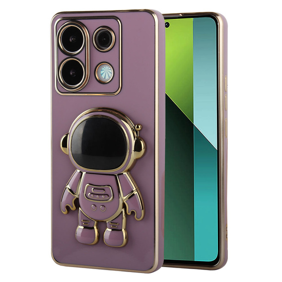 Pouzdro pro Xiaomi Redmi Note 13 Pro 5G, Astronaut, fialové + 9H tvrzené sklo