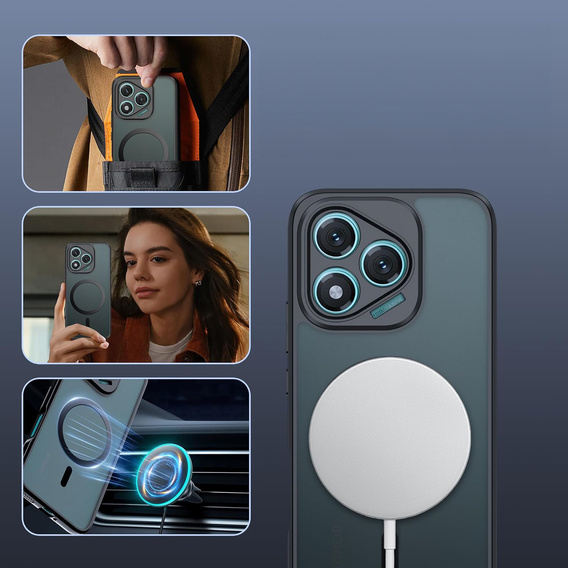 Pouzdro pro Honor 400 Lite, pro MagSafe, ERBORD Matt Case, černý