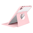 Pouzdro pro iPad Pro 11" 2022/2021/2020 (4/3/2 gen.), s prostorem pro stylus, otočné o 360°, růžové