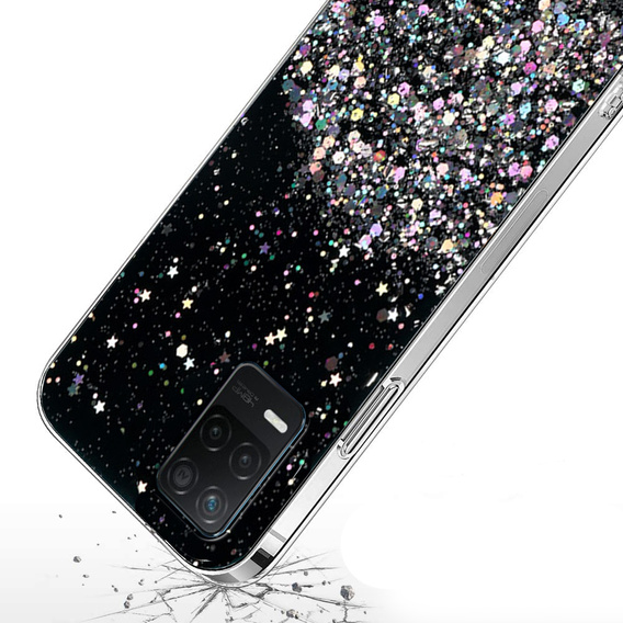 Pouzdro pro Realme 8 5G, Glittery, černé