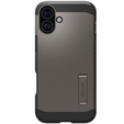 Pouzdro Spigen pro iPhone 16, Tough Armor Mag MagSafe, šedé + 9H tvrzené sklo