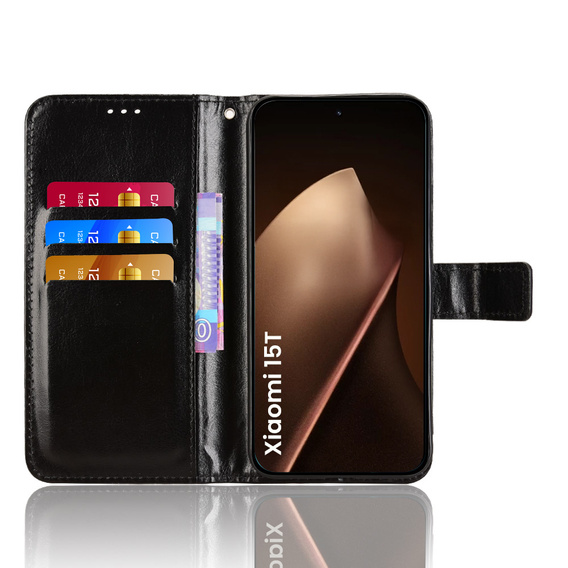 Crazy Horse Peněženkové pouzdro s klopou pro Xiaomi 15T